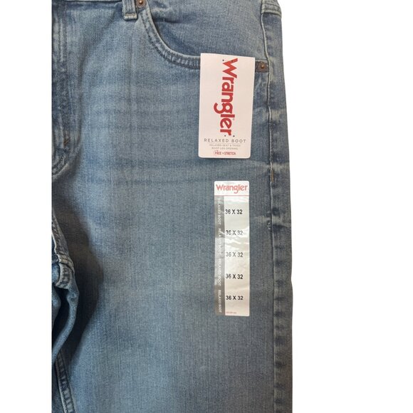 Wrangler NWT 36 x 32 Mens Relaxed Boot Jeans Medium Denim - Picture 13 of 15